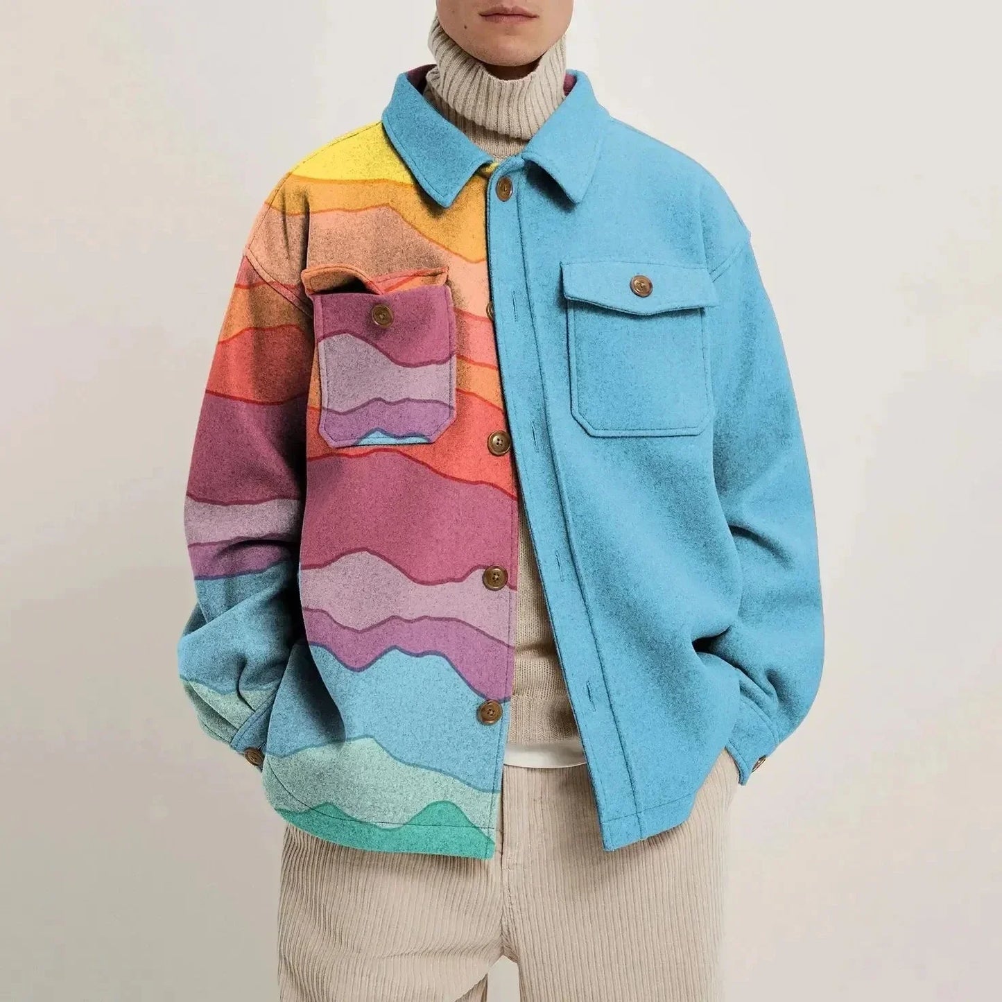 Mateo Abstract Lapel Jacket