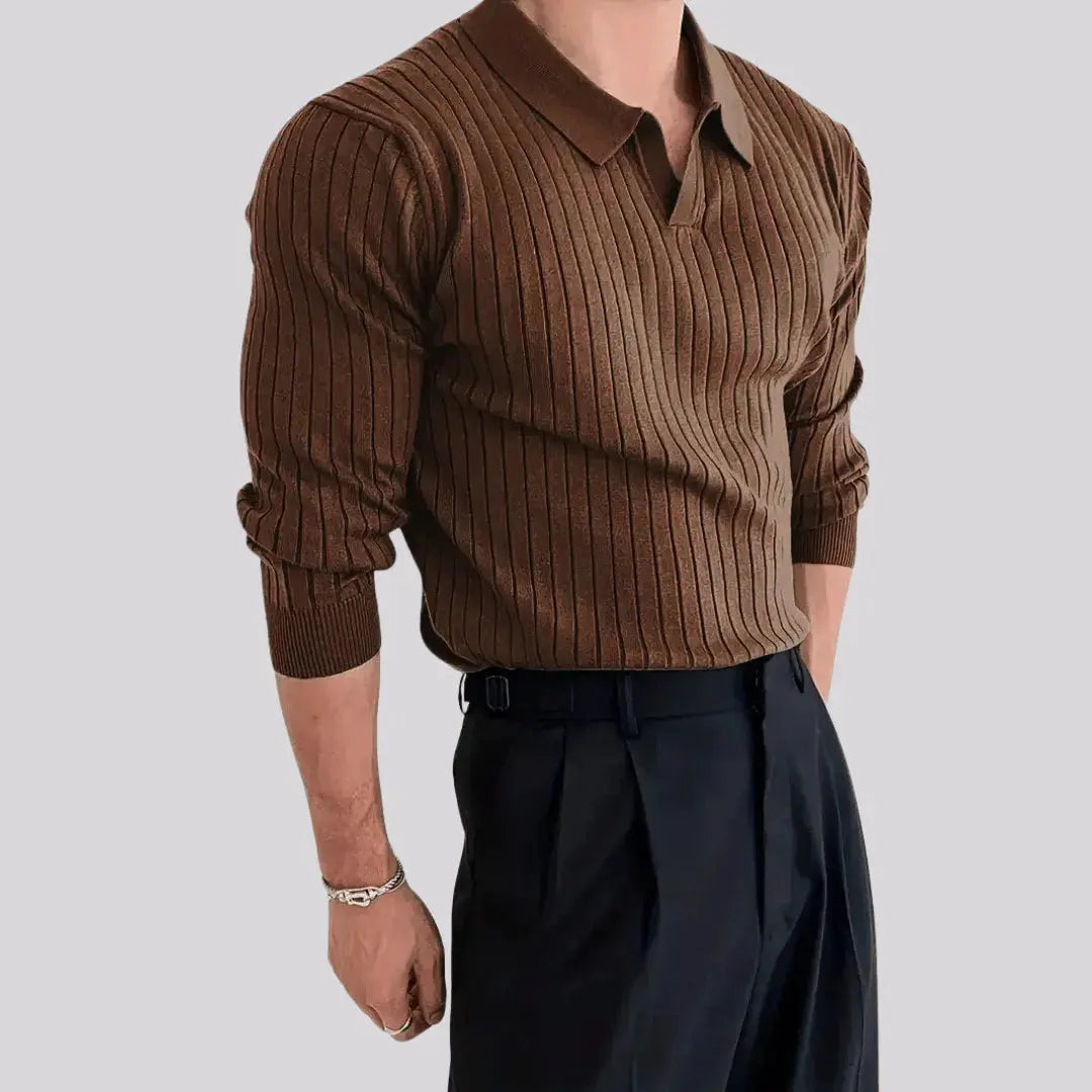 Mattia Muscle Fit Knit Sweater For Men Ultra Soft Stretch Knitwear Casual Everyday Wear