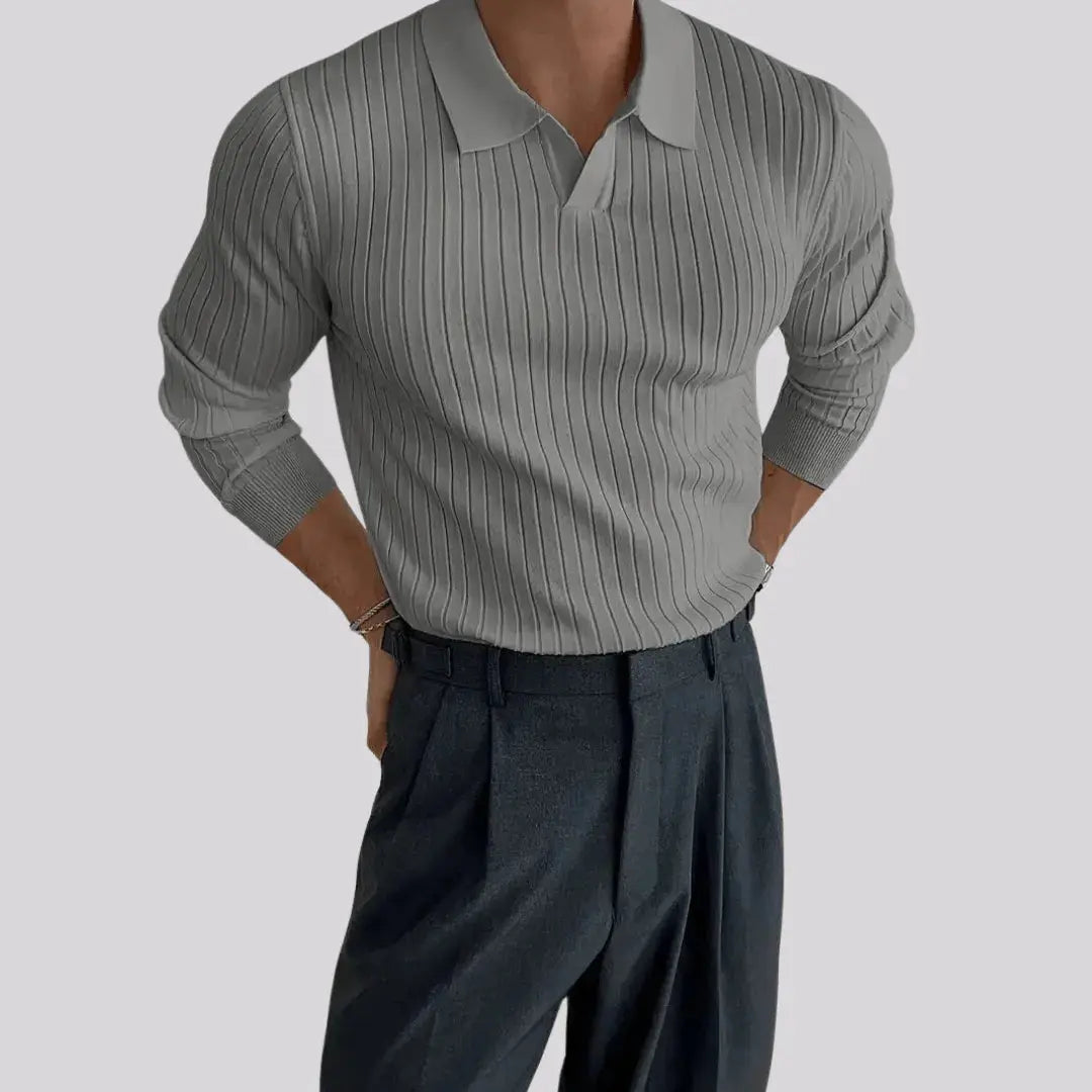 Mattia Muscle Fit Knit Sweater For Men Ultra Soft Stretch Knitwear Casual Everyday Wear