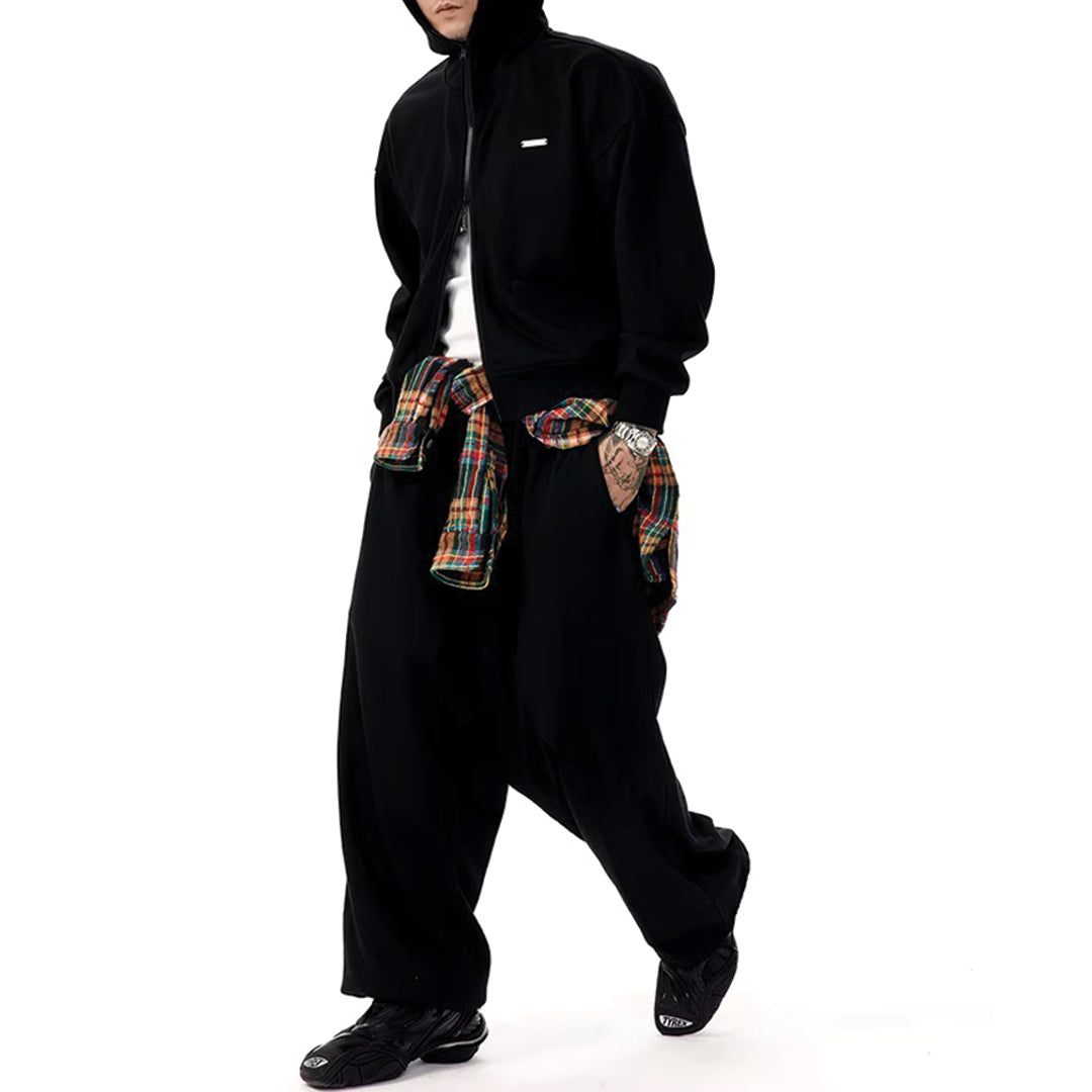 TrendAura Knit Soft Baggy Sweatpant - Premium Cotton, Oversized Wide Leg, Elastic Waistband