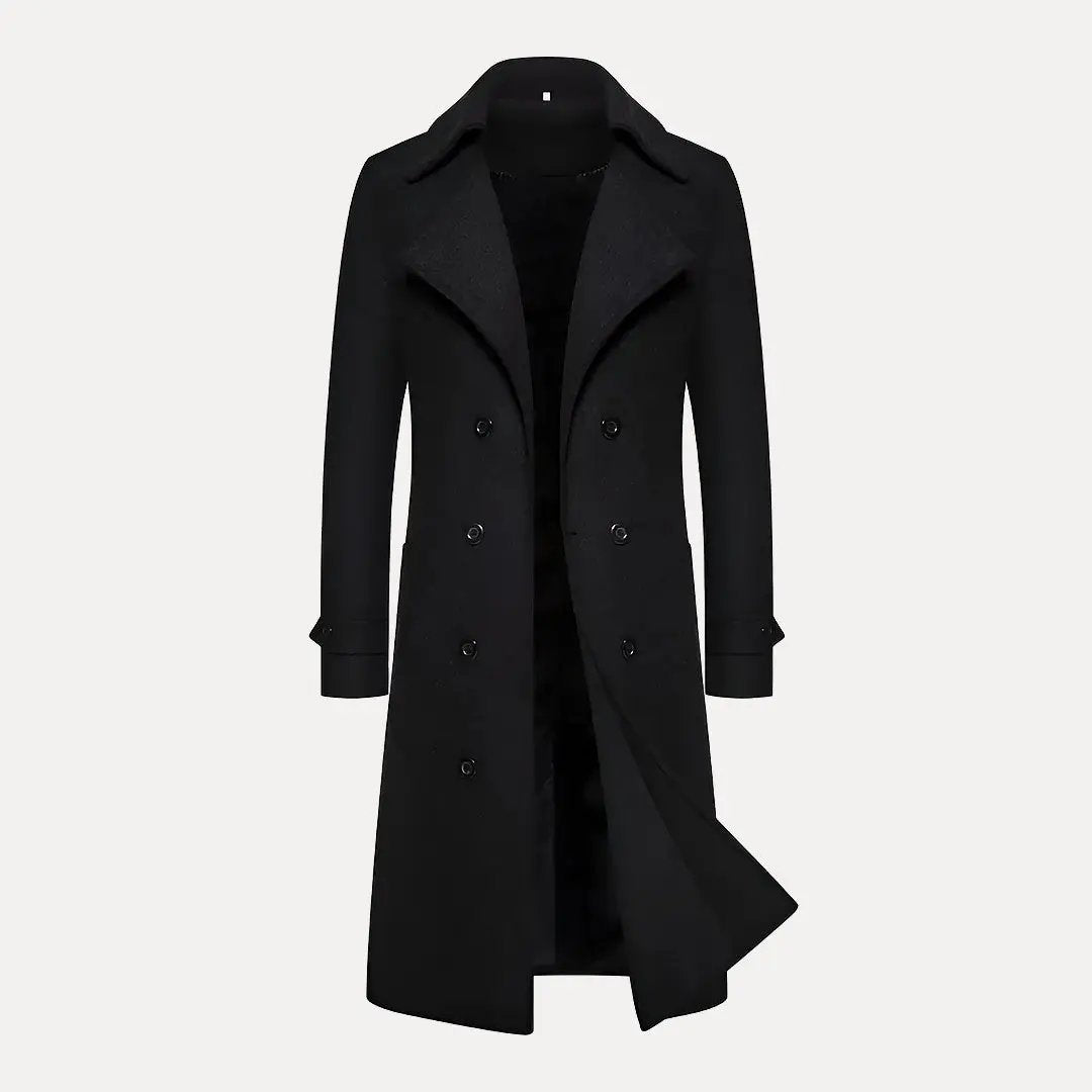Max Double Row Button Woolen Trench Coat