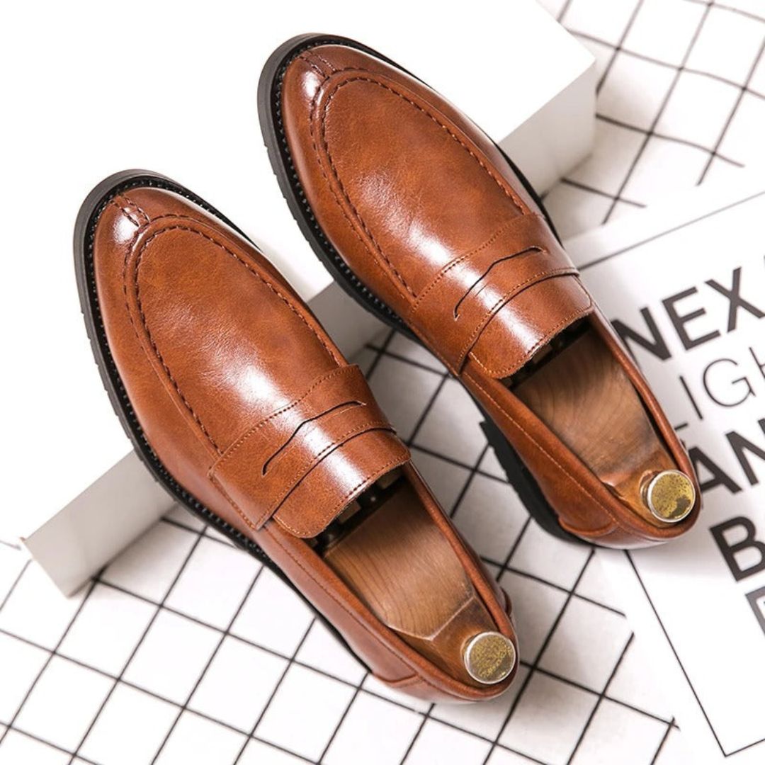 Maximilian Leather Penny Loafers