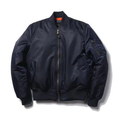 Men's Vintage Bomber Jacket With Zip Closure And Ribbed Trim For Timeless Classic Style