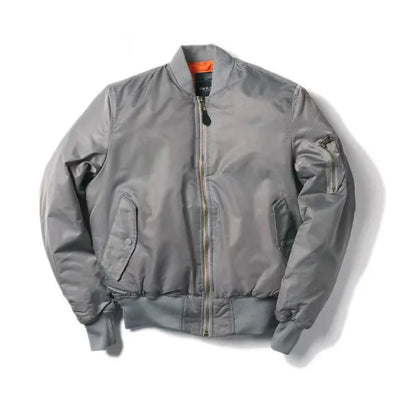 Men's Vintage Bomber Jacket With Zip Closure And Ribbed Trim For Timeless Classic Style
