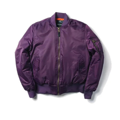 Men's Vintage Bomber Jacket With Zip Closure And Ribbed Trim For Timeless Classic Style