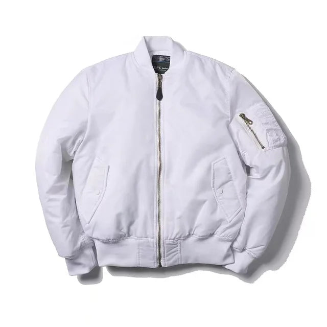 Men's Vintage Bomber Jacket With Zip Closure And Ribbed Trim For Timeless Classic Style