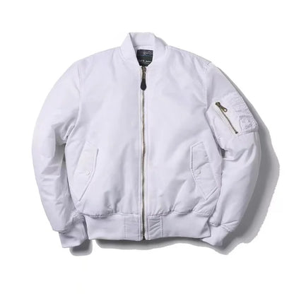 Men's Vintage Bomber Jacket With Zip Closure And Ribbed Trim For Timeless Classic Style