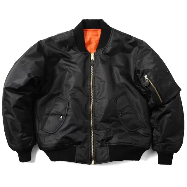Men's Vintage Bomber Jacket With Zip Closure And Ribbed Trim For Timeless Classic Style
