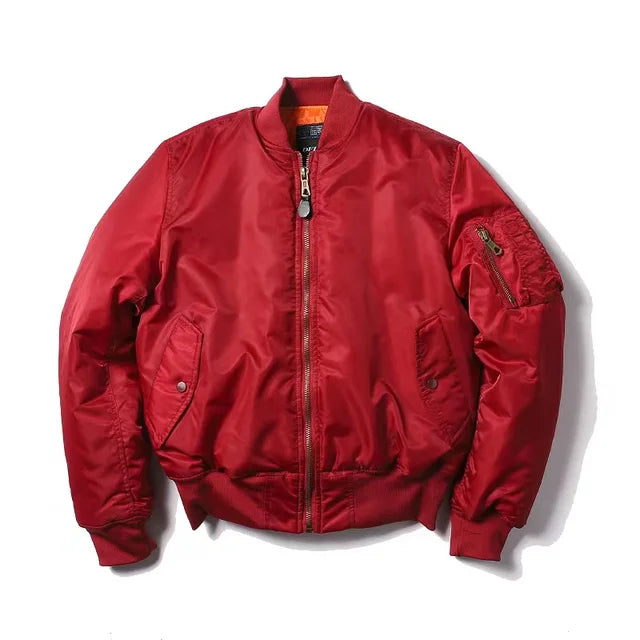 Men's Vintage Bomber Jacket With Zip Closure And Ribbed Trim For Timeless Classic Style