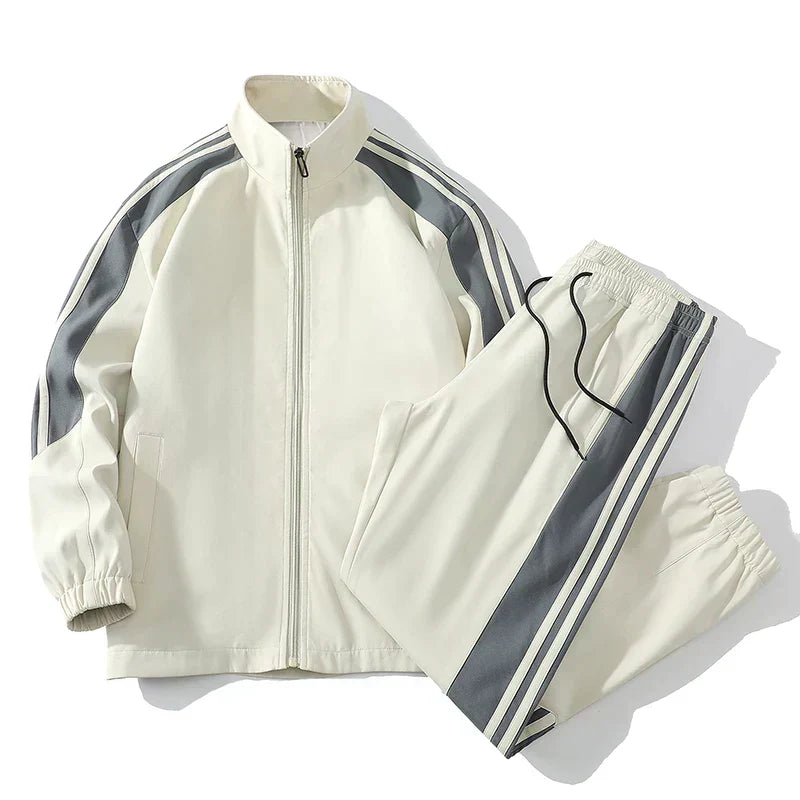 George Men Sportswear Jogger Set with Zipper Jacket Two-Piece Athletic Tracksuit for Training and Casual Wear