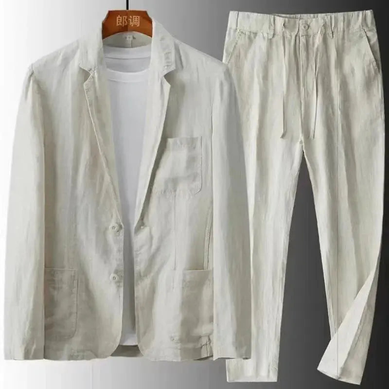 Linen Suit For Men Luxurious Breathable Linen Fabric Timeless Wedding Attire For Modern Grooms
