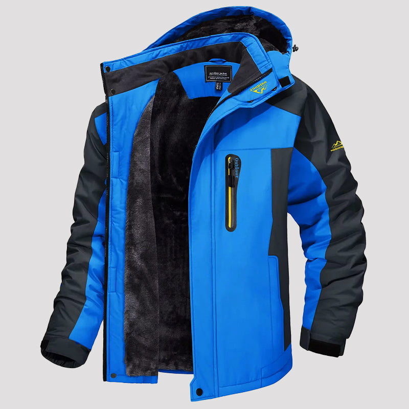 TrendAura Mens Waterproof Camouflage Jacket With Fleece Lining Detachable Hood Outdoor Winter Coat