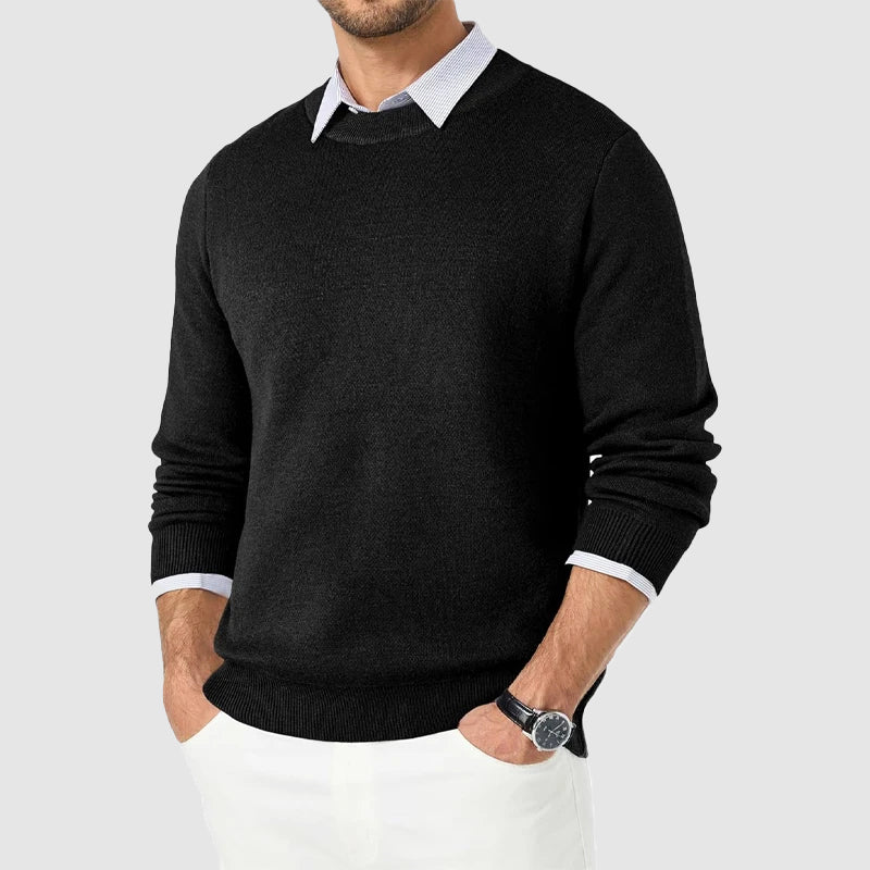 Men's Regular Fit Crew Neck Knit Sweater By TrendAura Timeless Modern Knit For Everyday And Smart Casual