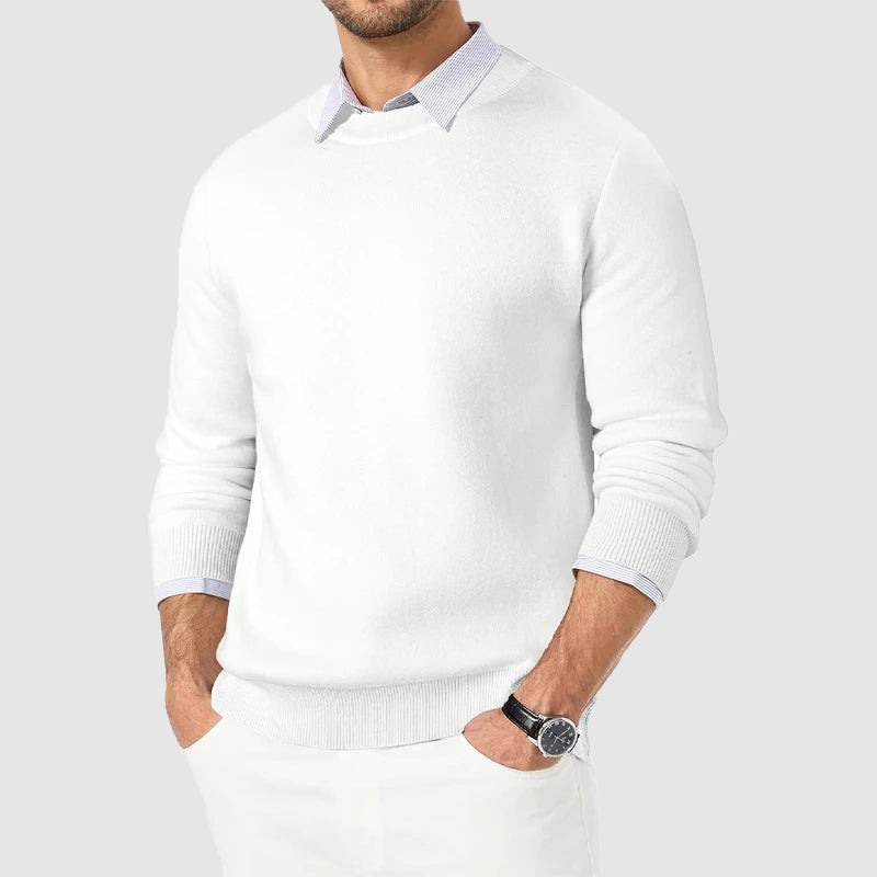 Men's Regular Fit Crew Neck Knit Sweater By TrendAura Timeless Modern Knit For Everyday And Smart Casual