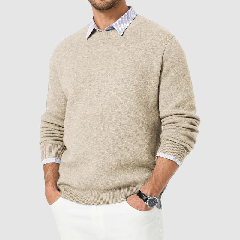 Men's Regular Fit Crew Neck Knit Sweater By TrendAura Timeless Modern Knit For Everyday And Smart Casual