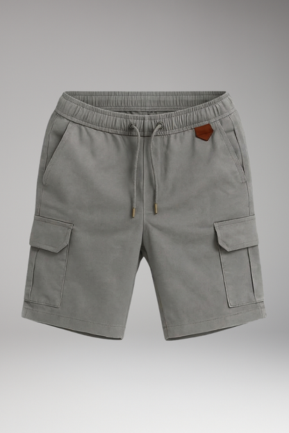 Men's Cargo Shorts with Elastic Waistband and Cargo Pocket - TrendAura