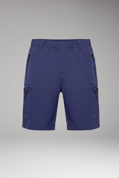 Men's Cargo Shorts with Elastic Waistband and Zippered Pockets - TrendAura