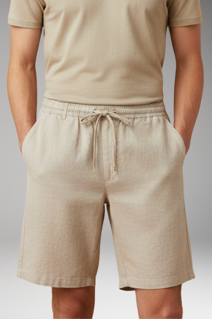 Men's Shorts with Elastic Waistband and Side Pockets