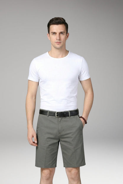 Men's Summer Shorts with Zip Closure and Slim Fit