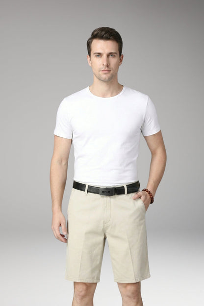 Men's Summer Shorts with Zip Closure and Slim Fit