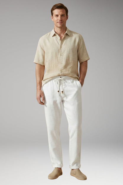Men’s Trousers with Elasticated Waistband and Drawstring - TrendAura
