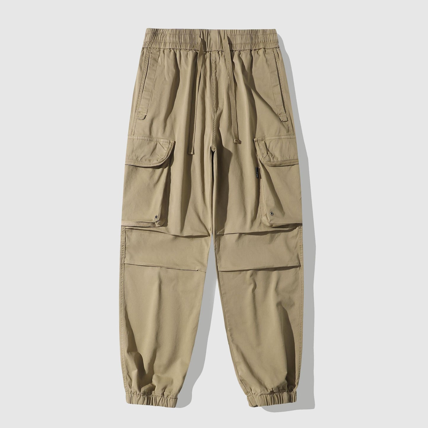 Men's Vintage Washed Cargo Utility Pants With Oversized Pockets And Cinched Cuffs By TrendAura