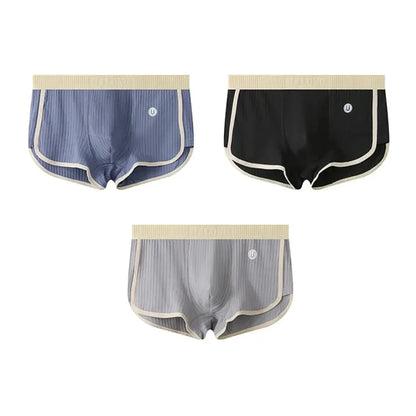 Waylynn Men’s 3 Pack Ribbed Cotton Briefs With Mesh U Shaped Pouch For Breathable Comfort
