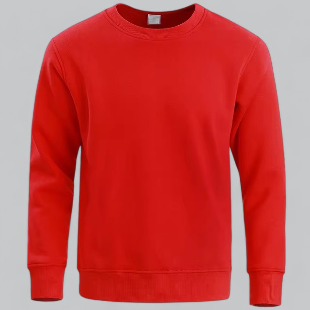 John Mens Long Sleeve Round Neck Sweater Classic Knit Top for Everyday Wear by TrendAura