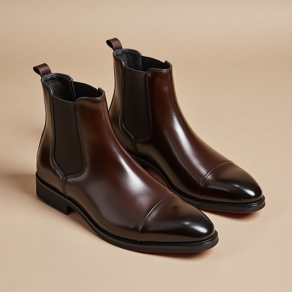 Men's Slip On Chelsea Boots For Men Elegant All Day Comfort With Premium Leather Finish