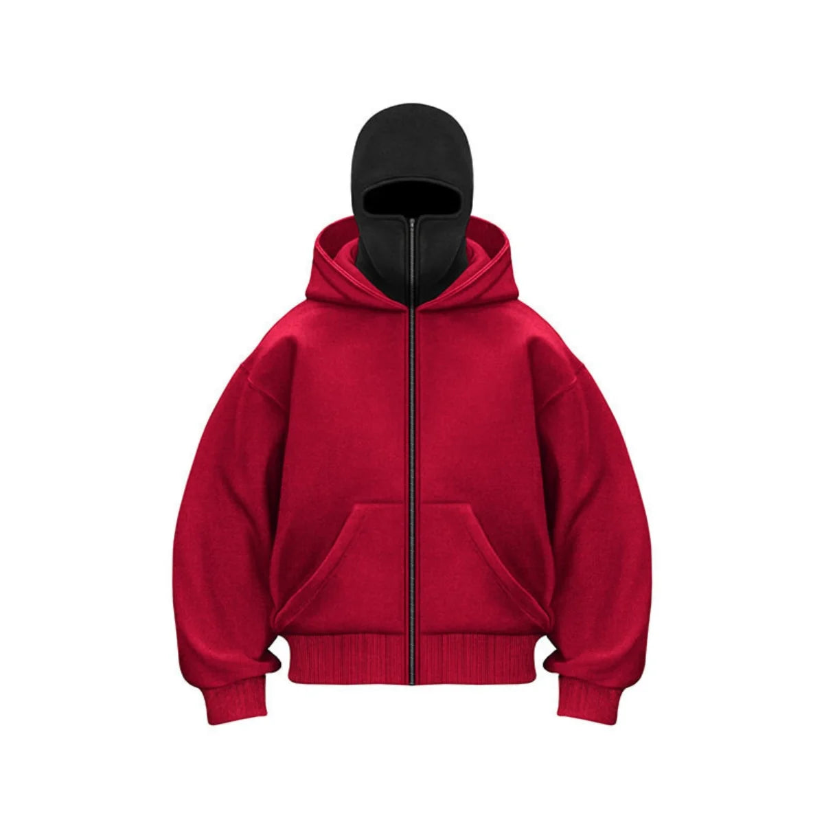Joseph Mens Winter Full Zip Hoodie With Built In Face Cover For Outdoor Activities And Sports