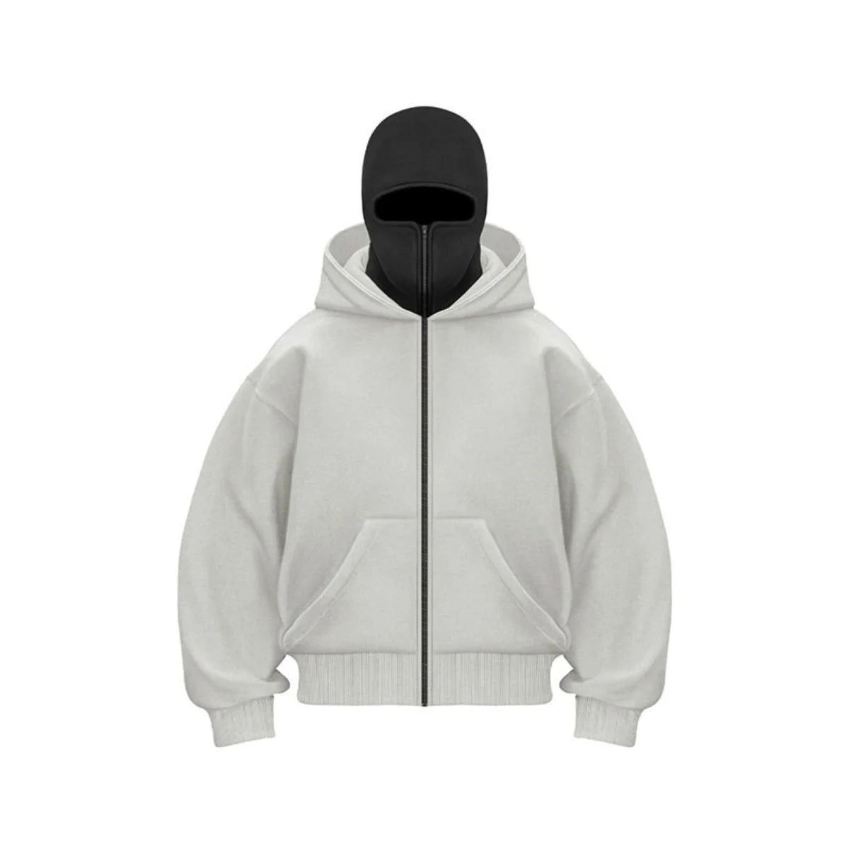 Joseph Mens Winter Full Zip Hoodie With Built In Face Cover For Outdoor Activities And Sports