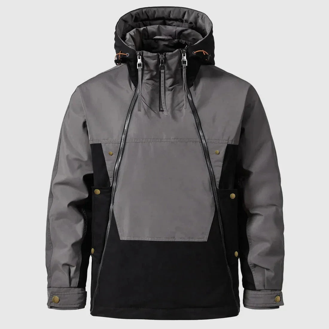 Men's Weatherproof Insulated Padded Jacket With Waterproof Shell And Adjustable Hood