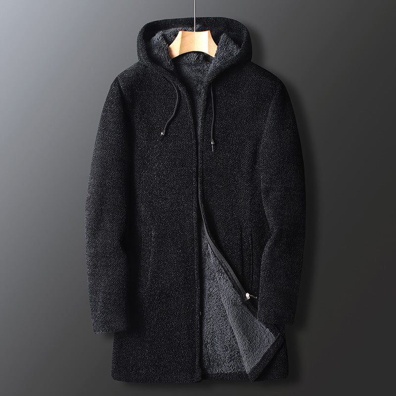 John Men's Trendy Full Length Hooded Coat by TrendAura Warm Winter Outerwear for Men
