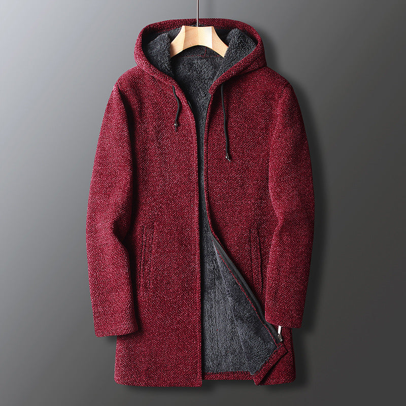 John Men's Trendy Full Length Hooded Coat by TrendAura Warm Winter Outerwear for Men
