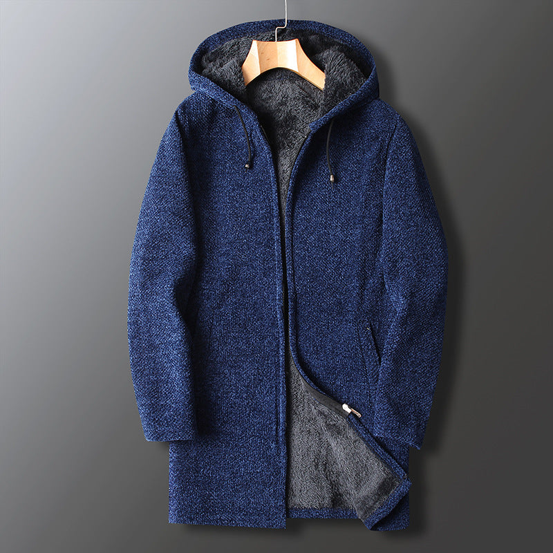 John Men's Trendy Full Length Hooded Coat by TrendAura Warm Winter Outerwear for Men