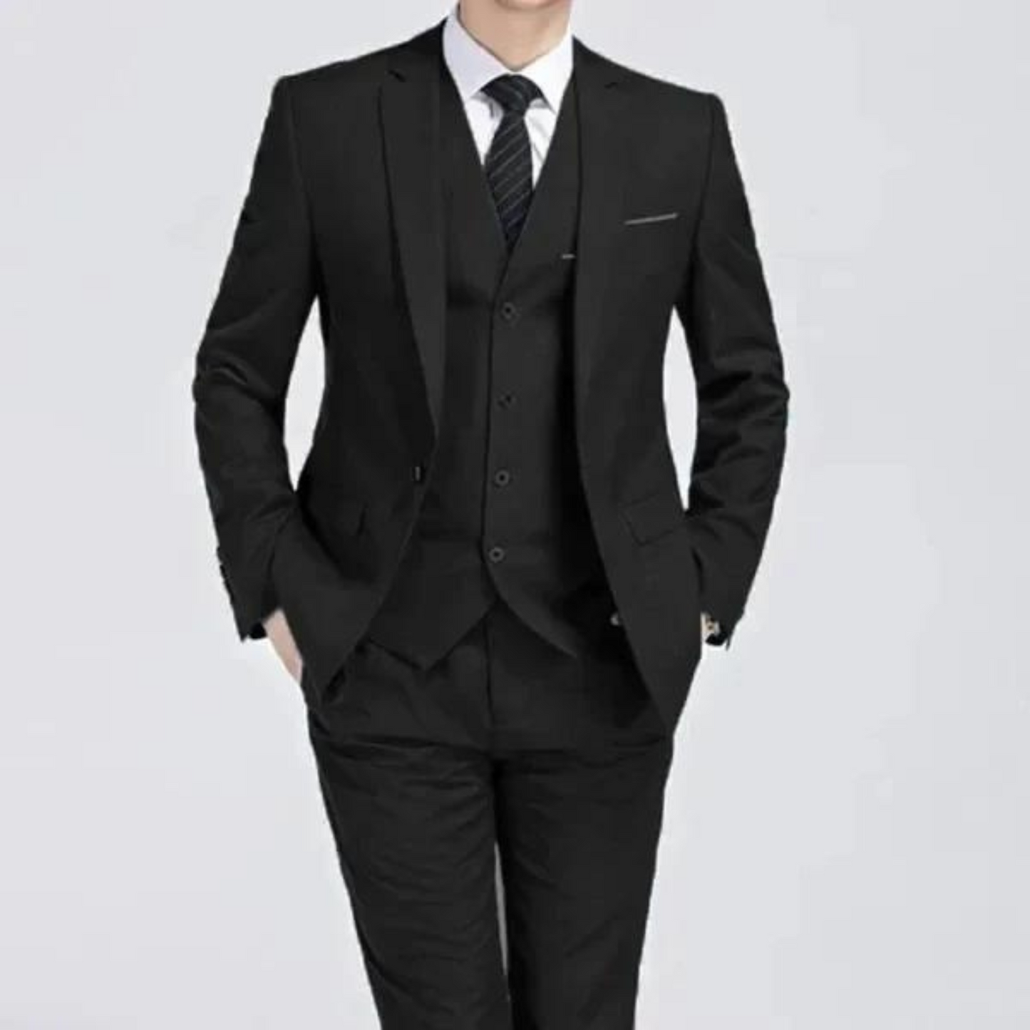 Mens Classic Blazer And Trouser Set With Single Button Blazer For A Polished Professional Look For Professional Men