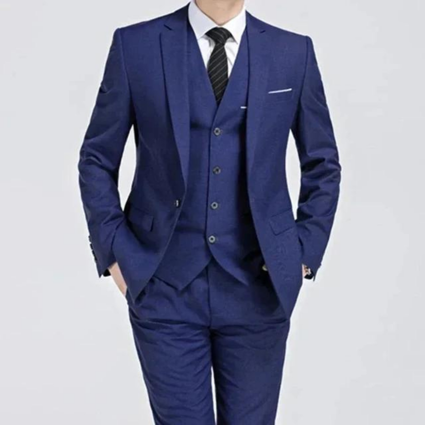 Mens Classic Blazer And Trouser Set With Single Button Blazer For A Polished Professional Look For Professional Men