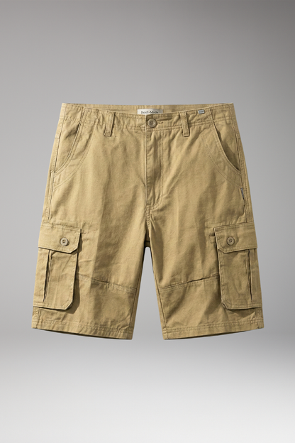Men’s Summer Cargo Shorts with Button Fastening and Side Pockets - TrendAura
