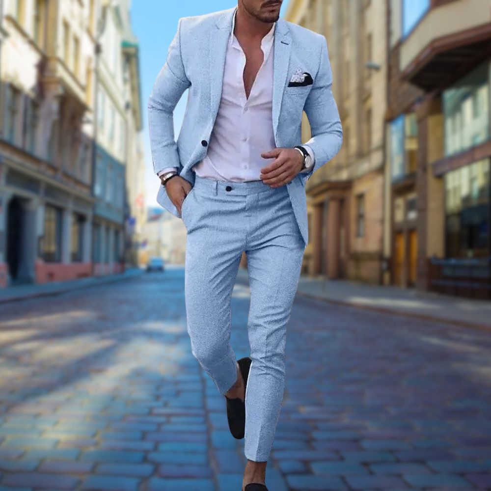 Jack Navy Slim Fit Suit Two Piece Modern Tailored Look For Weddings Business Events And Nights Out By TrendAura