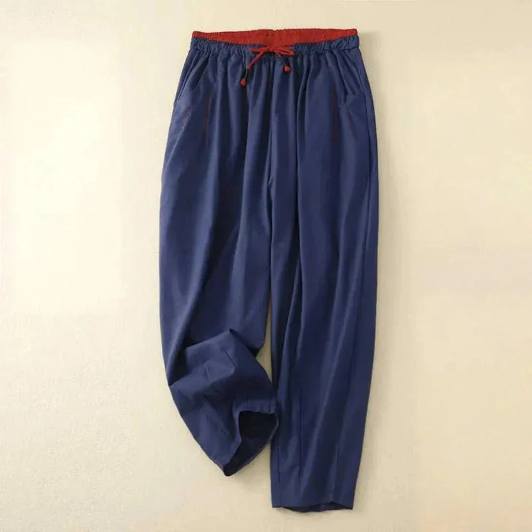 Michelle Colorblock Waist Linen Pants