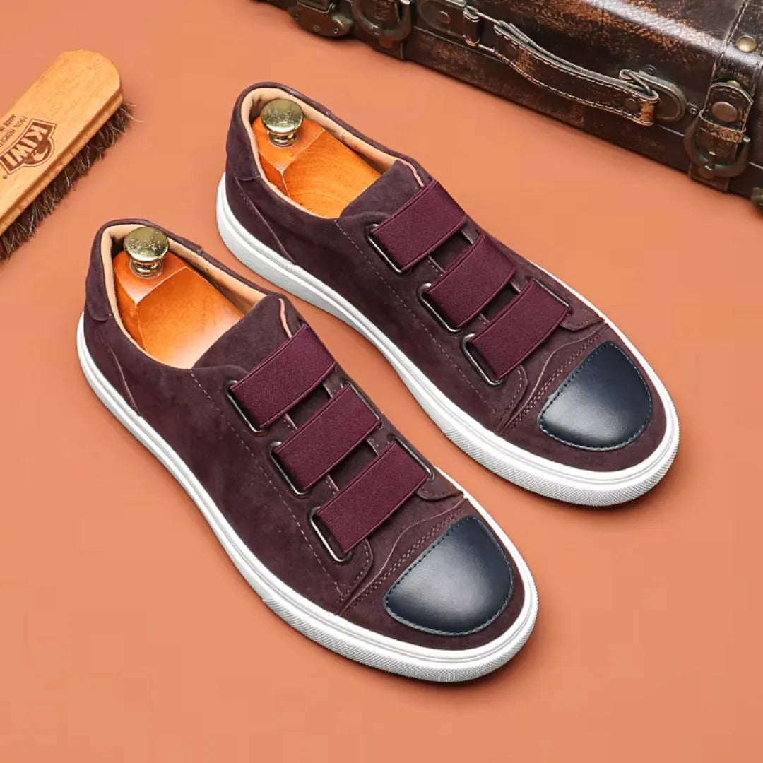 Mico EdgeForm Sneakers For Men With Elastic Straps Cushioned Sole Slip On Streetwear Footwear