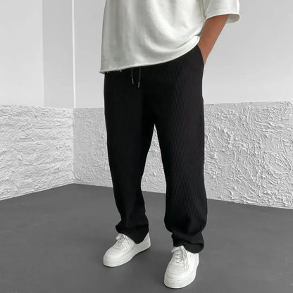 Mike Ribbed Knit Casual Pants
