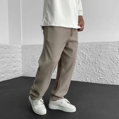 Mike Ribbed Knit Casual Pants