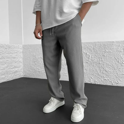 Mike Ribbed Knit Casual Pants