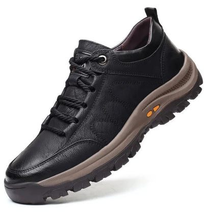 Rugged Leather Trail Shoes For Men With All Day Comfort Traction And Premium Casual Outdoor Footwear