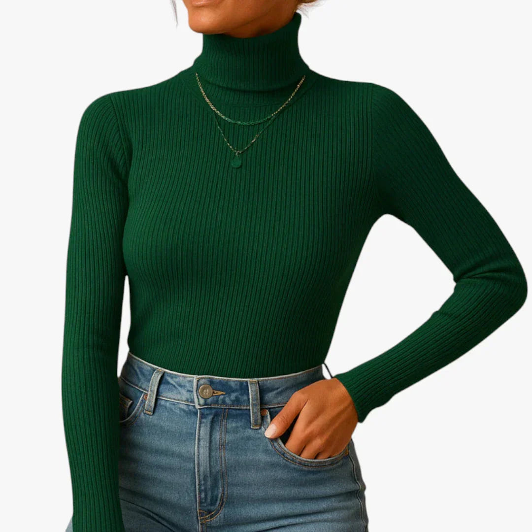 Brooklyn | Knitted turtleneck sweater for women