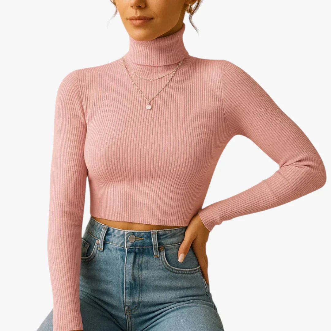 Brooklyn | Knitted turtleneck sweater for women