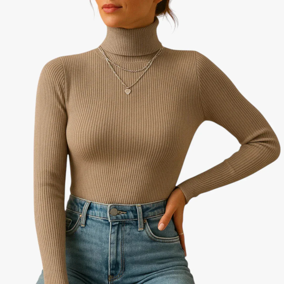 Brooklyn | Knitted turtleneck sweater for women