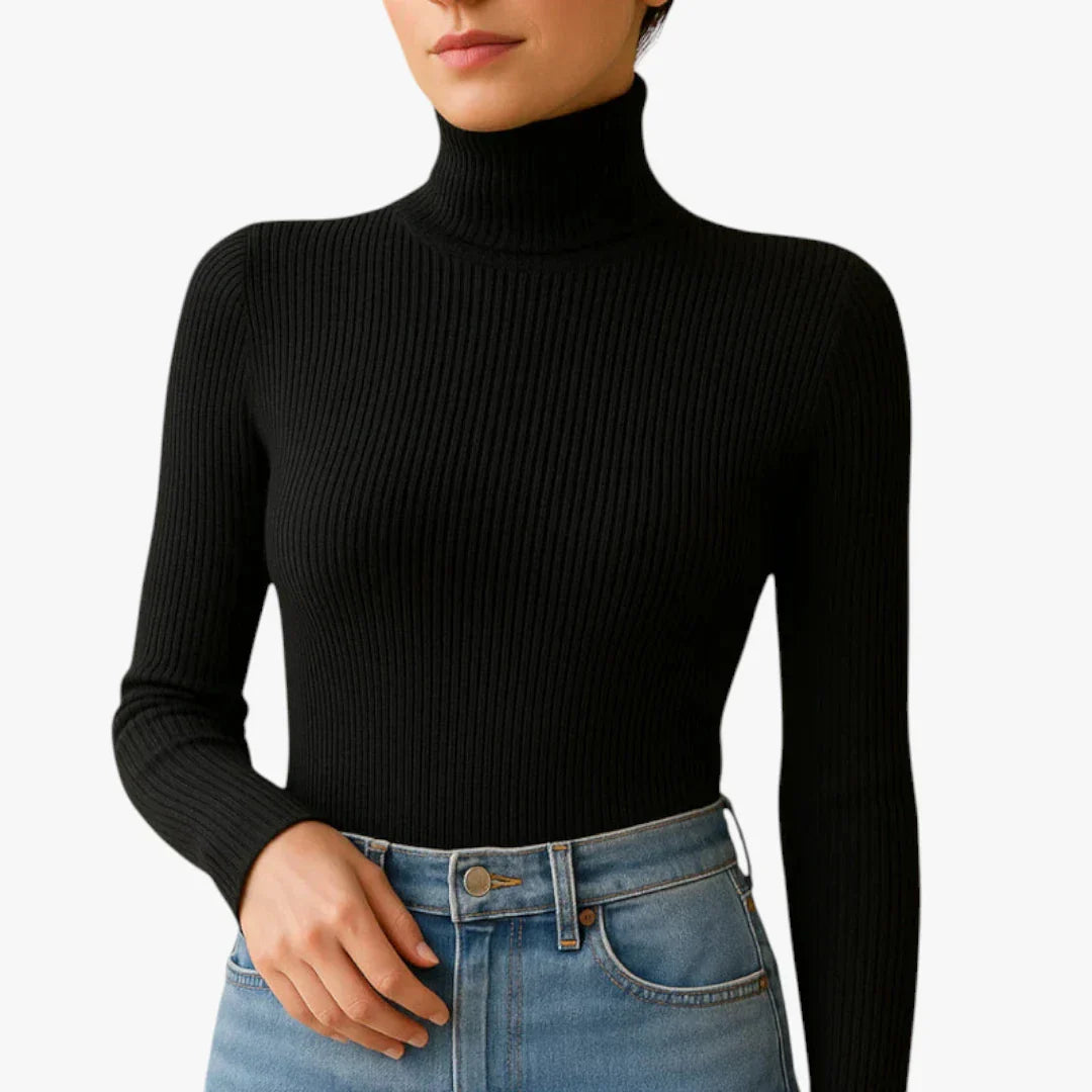 Brooklyn | Knitted turtleneck sweater for women