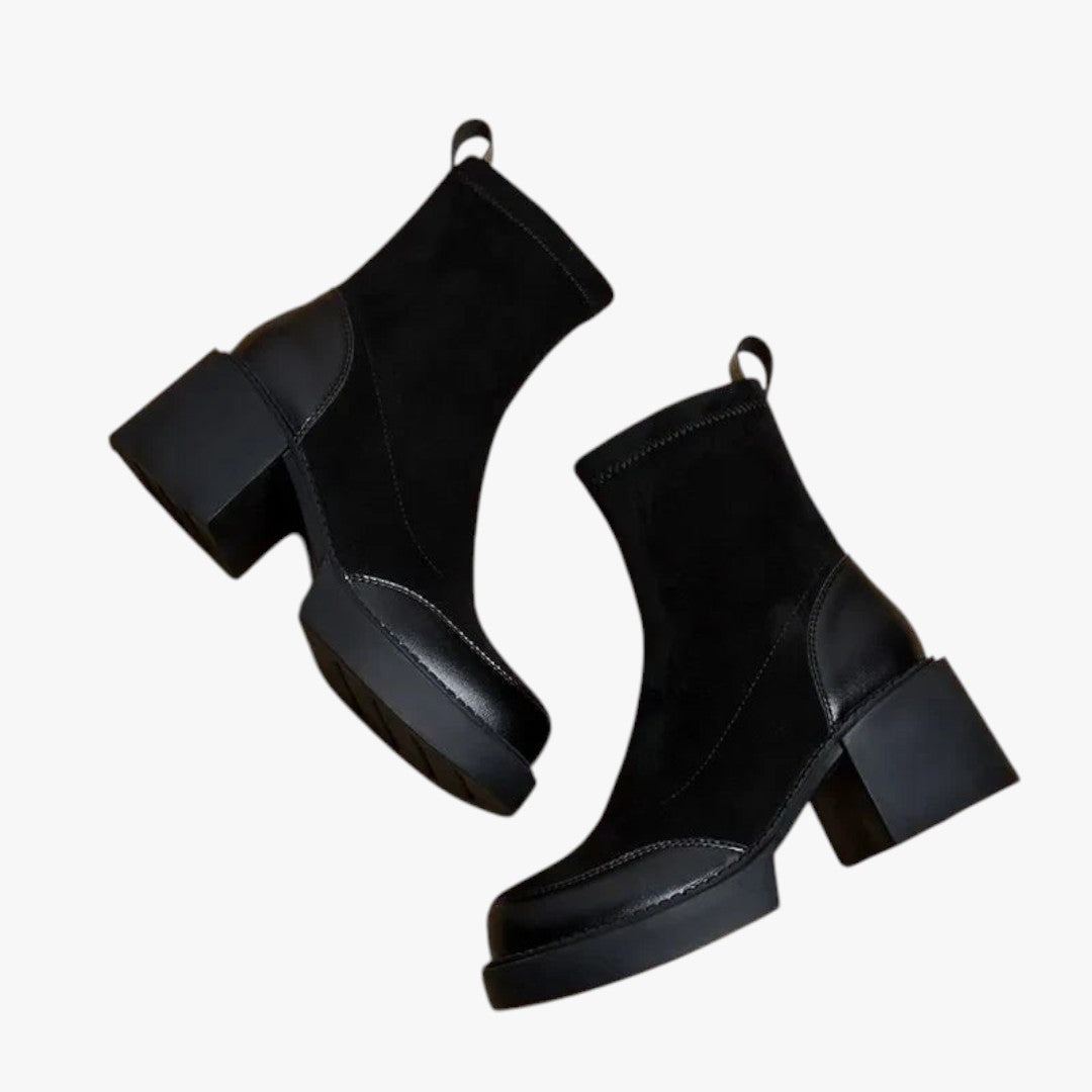 Daniela | High-heeled suede boots for women